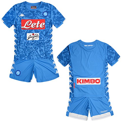 SSC Napoli kit Equipación de juego local junior azul cielo fantasía, azul, 12 anni