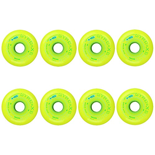 SSCYHT Rueda Patín Línea 84A Ruedas PU Color Fluorescente 72mm 76mm 80mm Rueda Repuesto Perfil Completo para Niños y Adolescentes,Amarillo,80mm SSCYHT Rueda Patín Línea 84A Ruedas PU Color Fluorescente 72mm 76mm 80mm Rueda Repuesto Perfil Completo para Niños y Adolescentes,Amarillo,80mm