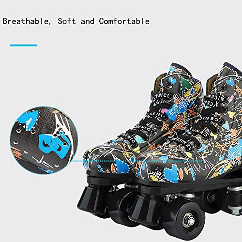 SSDM Patines De Ruedas Classic High-Top para Adultos Patinaje Al Aire Libre Patines De Cuatro Ruedas con Luz Patines De Ruedas Brillantes para Mujeres Y Hombres,Negro,38 SSDM Patines De Ruedas Classic High-Top para Adultos Patinaje Al Aire Libre Patines De Cuatro Ruedas con Luz Patines De Ruedas Brillantes para Mujeres Y Hombres,Negro,38