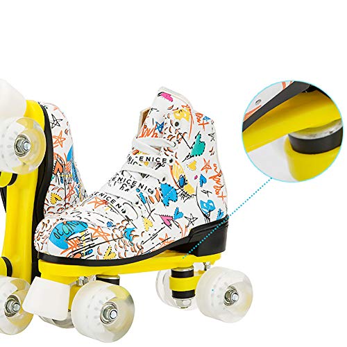 SSDM Patines De Ruedas Classic High-Top para Adultos Patinaje Al Aire Libre Patines De Cuatro Ruedas con Luz Patines De Ruedas Brillantes para Mujeres Y Hombres,Negro,38 SSDM Patines De Ruedas Classic High-Top para Adultos Patinaje Al Aire Libre Patines De Cuatro Ruedas con Luz Patines De Ruedas Brillantes para Mujeres Y Hombres,Negro,38