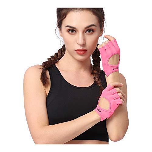 SSGLOVELIN Guantes Gimnasio Body Building Training Fitness Sports Peso Ejercicio de Levantamiento Guantes Antideslizante for Mujeres Guantes de Yoga Color Rosa (Color : Pink, Size : S)