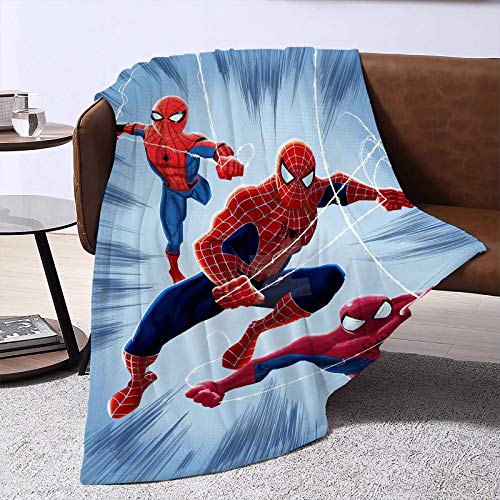 SSKJTC Manta ligera Spiderman tres posturas Cama Dormir Viaje Mascotas Lectura 150x200 cm