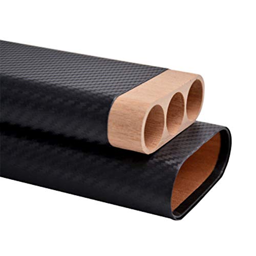 SSLW 3 Caja De Cigarrillos Pequeña Cigarros Madera Cedro Fibra Carbono Hidratante Puede Contener,Negro,18.5X8.5X3CM SSLW 3 Caja De Cigarrillos Pequeña Cigarros Madera Cedro Fibra Carbono Hidratante Puede Contener,Negro,18.5X8.5X3CM