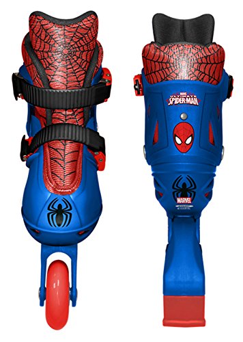 Stamp Sm250302 Spiderman Patines en línea Ajustables Tamaño 30 – 33, Boys, Blue, Sizes 30-33