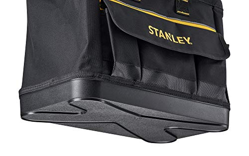 STANLEY 1-96-183 - Bolsa para herramientas de gran abertura con cremallera, 45 x 27.5 x 23.5 cm, base reforzada