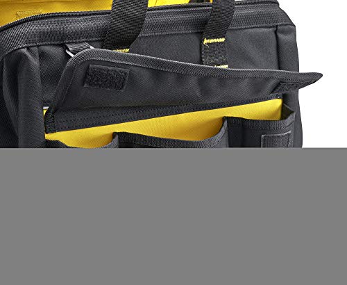 STANLEY 1-96-183 - Bolsa para herramientas de gran abertura con cremallera, 45 x 27.5 x 23.5 cm, base reforzada