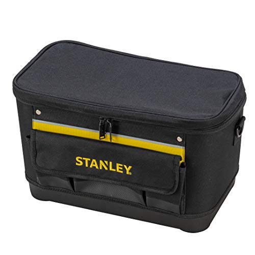 STANLEY 1-96-193 - Bolsa para herramientas con tapa plana, 44.7 x 26.2 x 25.1 cm, base reforzada