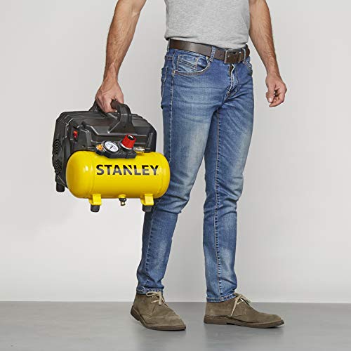 Stanley B2BE104STN703 Compresor silencioso, 750 W, 230 V, Giallo Stanley B2BE104STN703 Compresor silencioso, 750 W, 230 V, Giallo