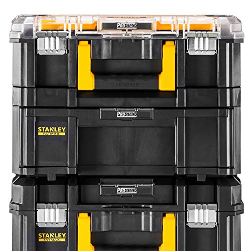 Stanley Fatmax - Sistema modular de almacenamiento gama PRO-STACK(4 cajas para herramientas + plataforma con ruedas) Stanley Fatmax - Sistema modular de almacenamiento gama PRO-STACK(4 cajas para herramientas + plataforma con ruedas)