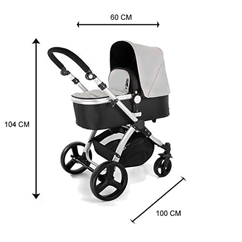 Star Ibaby Neo 3 - Cochecito de Bebé, modelo con silla homologada hasta 22 kg - Incluye Saco , Bolso cambiador y Sombrilla, Color Gris/Negro Star Ibaby Neo 3 - Cochecito de Bebé, modelo con silla homologada hasta 22 kg - Incluye Saco , Bolso cambiador y Sombrilla, Color Gris/Negro