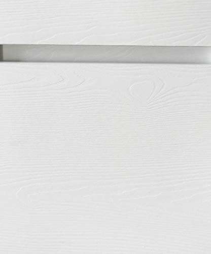 STARBATH PLUS Conjunto Mueble de Baño Suspendido MDF Lavabo Resina Espejo (Blanco, 50 x 35 cm)
