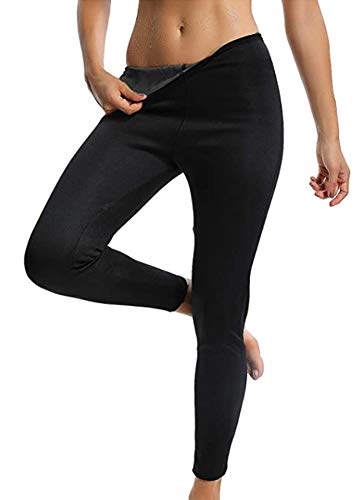 STARBILD Leggins Deportivas para Mujer para Adelgazar Leggins Anticeluliticos Mallas Termicos de Neopreno Fitness Deporte Correr Yoga Pantalón de Sudoración Adelgazantes Largo Negro S