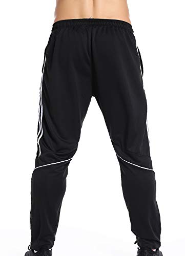 STARBILD Pantalones para Hombre Entrenamiento Fitness Deportes Jogger con Bolsillos Coincidencia de Colores Casuales Pantalones Deportivos Negro y Blanco L STARBILD Pantalones para Hombre Entrenamiento Fitness Deportes Jogger con Bolsillos Coincidencia de Colores Casuales Pantalones Deportivos Negro y Blanco L