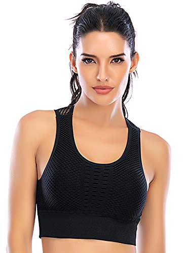 STARBILD Sujetador Deportivo de Yoga para Mujer Cruzados Cinturita en la Espalda sin Costuras con Almohadillas Chaleco Deportes Tops Interior para Fitness NegroM STARBILD Sujetador Deportivo de Yoga para Mujer Cruzados Cinturita en la Espalda sin Costuras con Almohadillas Chaleco Deportes Tops Interior para Fitness NegroM
