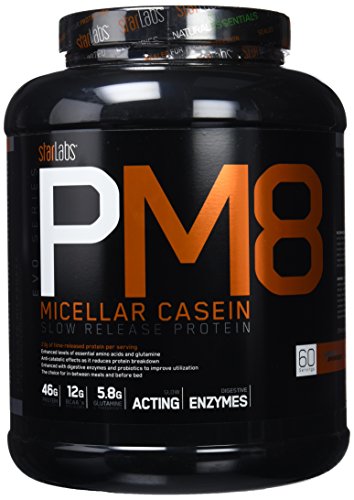 Starlabs Nutrition PM8, 100% Caseína Micelar, Chocolate - 1800 g