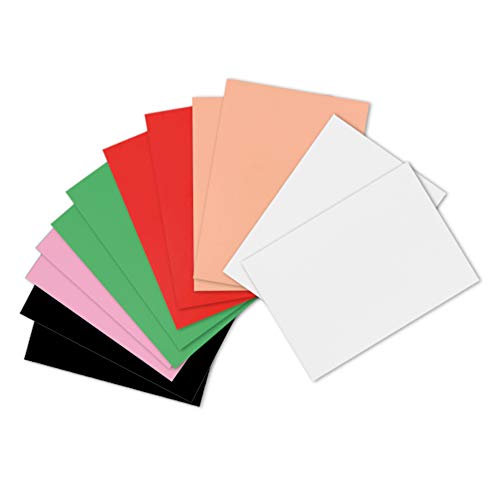 Starplast, Papel Goma Eva, Papel Foamy, Papel Decorativo, Pack de 12 Láminas, Liso, Aprox A4, 20 cm x 30 cm, Hojas de Espuma EVA Para Decorar, Diseñar y Manualidades, Etc. Colores Surtidos