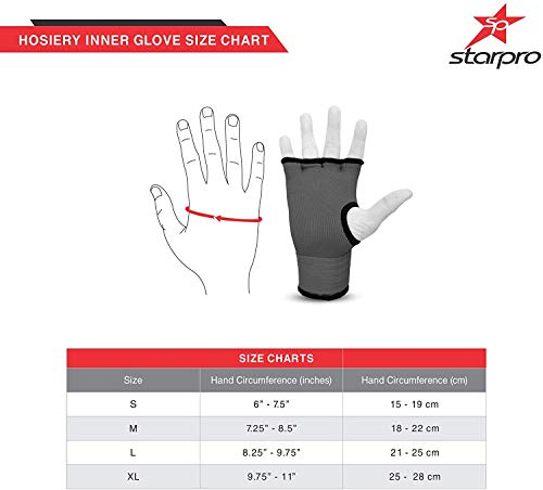Starpro Guantes Interiores Hook n ’Loop | Guante de algodón y Semi Vendaje | Colores múltiples | Protector de puño Pulgar para Boxeo, Muay Thai Kickboxing Artes Marciales Entrenamiento de Lucha MMA Starpro Guantes Interiores Hook n ’Loop | Guante de algodón y Semi Vendaje | Colores múltiples | Protector de puño Pulgar para Boxeo, Muay Thai Kickboxing Artes Marciales Entrenamiento de Lucha MMA