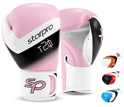 Starpro Niño T20 Guantes de boxeo | Cuero PU | Azul Rosa y Blanco | Para entrenamiento y sparring de jóvenes en boxeo, kickboxing, fitness y boxercise | Niños 4oz 6oz Starpro Niño T20 Guantes de boxeo | Cuero PU | Azul Rosa y Blanco | Para entrenamiento y sparring de jóvenes en boxeo, kickboxing, fitness y boxercise | Niños 4oz 6oz