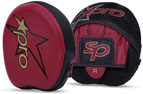 Starpro Premier Manoplas Boxeo | Piel de Vacuno de Primera Calidad | Granate y Negro | Almohadillas para Entrenamiento de en Boxeo MMA Kickboxing Artes Marciales Muay Thai Sparring Starpro Premier Manoplas Boxeo | Piel de Vacuno de Primera Calidad | Granate y Negro | Almohadillas para Entrenamiento de en Boxeo MMA Kickboxing Artes Marciales Muay Thai Sparring