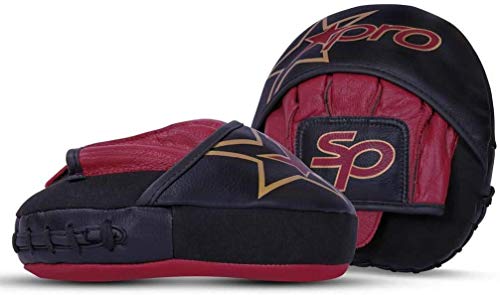 Starpro Premier Manoplas Boxeo | Piel de Vacuno de Primera Calidad | Granate y Negro | Almohadillas para Entrenamiento de en Boxeo MMA Kickboxing Artes Marciales Muay Thai Sparring Starpro Premier Manoplas Boxeo | Piel de Vacuno de Primera Calidad | Granate y Negro | Almohadillas para Entrenamiento de en Boxeo MMA Kickboxing Artes Marciales Muay Thai Sparring