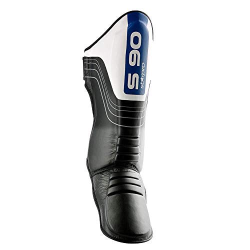 Starpro S90 Espinilleras tailandesas con Empeine |Piel de Vacuno de Primera Calidad| Blanco y Negro | Protección para piernas pies para Artes Marciales MMA Kickboxing Muay Thai Karate Hombres Mujeres Starpro S90 Espinilleras tailandesas con Empeine |Piel de Vacuno de Primera Calidad| Blanco y Negro | Protección para piernas pies para Artes Marciales MMA Kickboxing Muay Thai Karate Hombres Mujeres