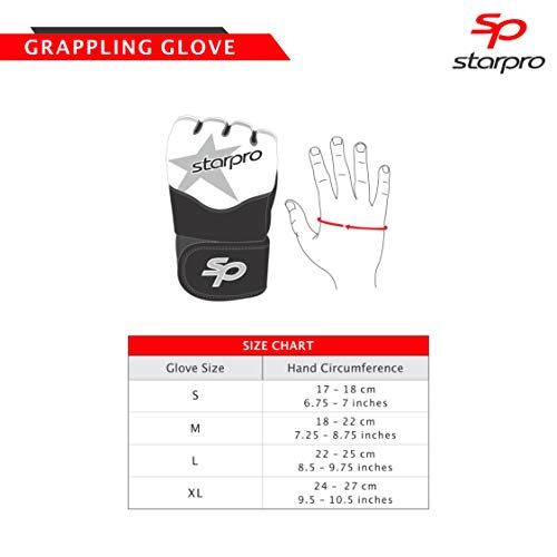 Starpro "Star Guantes MMA | Cuero PU | Blanco y Negro | para Sparring y Agarre en el Entrenamiento de Combate Muay Thai Artes Marciales MMA Kickboxing Fitness y Ejercicio | Hombres y Mujeres Starpro "Star Guantes MMA | Cuero PU | Blanco y Negro | para Sparring y Agarre en el Entrenamiento de Combate Muay Thai Artes Marciales MMA Kickboxing Fitness y Ejercicio | Hombres y Mujeres