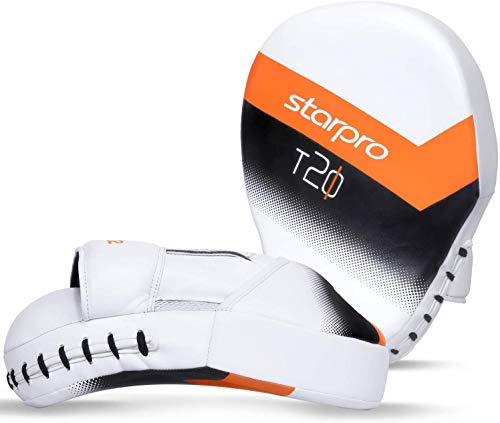 Starpro T20 curvos Manoplas Boxeo | Cuero de PU | Blanco y Rosa | Pads para Coaching en Boxeo MMA Kickboxing Artes Marciales Muay Thai y Entrenamiento Starpro T20 curvos Manoplas Boxeo | Cuero de PU | Blanco y Rosa | Pads para Coaching en Boxeo MMA Kickboxing Artes Marciales Muay Thai y Entrenamiento
