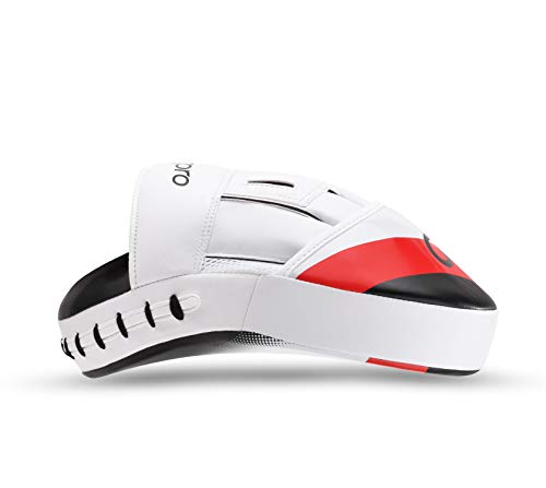 Starpro T20 curvos Manoplas Boxeo | Cuero de PU | Blanco y Rosa | Pads para Coaching en Boxeo MMA Kickboxing Artes Marciales Muay Thai y Entrenamiento (Rojo, Talla única) Starpro T20 curvos Manoplas Boxeo | Cuero de PU | Blanco y Rosa | Pads para Coaching en Boxeo MMA Kickboxing Artes Marciales Muay Thai y Entrenamiento (Rojo, Talla única)