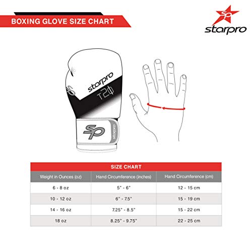 Starpro T20 Guantes de Boxeo | Cuero de PU | Negro Blanco Rosa y Azul | para Entrenamiento y Sparring en Muay Thai Kickboxing Fitness y boxercise Hombres y Mujeres | 8oz 10oz 12oz 14oz 16oz Starpro T20 Guantes de Boxeo | Cuero de PU | Negro Blanco Rosa y Azul | para Entrenamiento y Sparring en Muay Thai Kickboxing Fitness y boxercise Hombres y Mujeres | 8oz 10oz 12oz 14oz 16oz