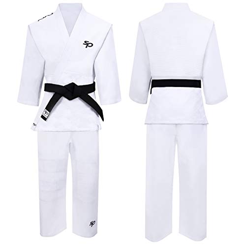 Starpro Traje de Judo Uniforme Entrenamiento - Karate Gi Kit Profesional IJF MMA Artes Marciales Lucha de Taekwondo Kimono Blanco 350g | Mejor para Hombres, Mujeres y Niños | Viene sin cinturón Starpro Traje de Judo Uniforme Entrenamiento - Karate Gi Kit Profesional IJF MMA Artes Marciales Lucha de Taekwondo Kimono Blanco 350g | Mejor para Hombres, Mujeres y Niños | Viene sin cinturón