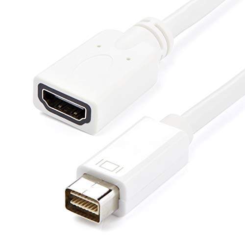 Startech MDVIHDMIMF - Adaptador HDMI a Mini DVI (Hembra HDMI, Conector Macho Mini DVI, para Apple MacBook y iMac) Blanco