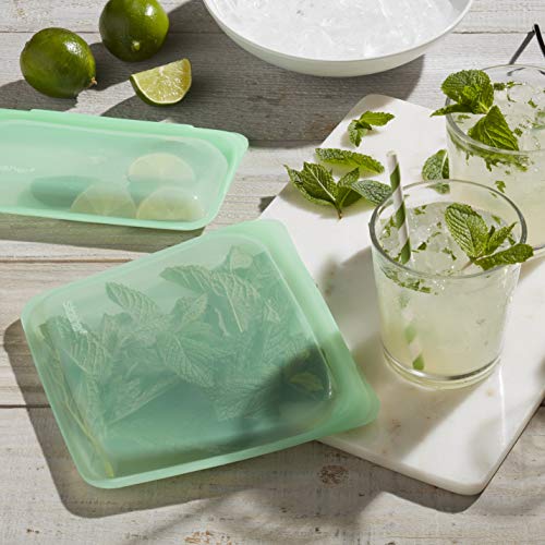 Stasher 907/917 Bolsa de Silicona Reutilizable para Cocinar, Congelar, Almacenar y Viajar, 2 Unidades, Hierbabuena Stasher 907/917 Bolsa de Silicona Reutilizable para Cocinar, Congelar, Almacenar y Viajar, 2 Unidades, Hierbabuena