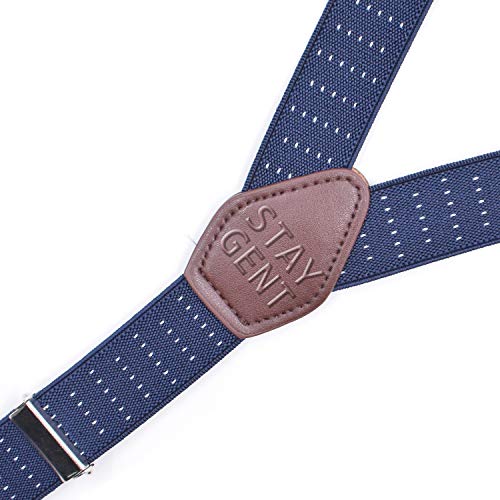 STAY GENT 2 Pares Tirantes Estancia de la camisa de los hombres, ligas Ligas con abrazaderas de bloqueo antideslizantes para militares, policía, Navy STAY GENT 2 Pares Tirantes Estancia de la camisa de los hombres, ligas Ligas con abrazaderas de bloqueo antideslizantes para militares, policía, Navy