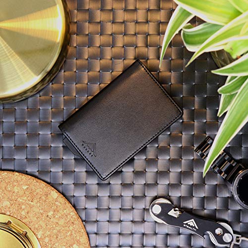 STEALTH WALLET Minimalista Portatarjetas RFID - Carteras de Tarjetas de Crédito Metálicas Delgadas y Livianas con Protección de Bloque NFC (Plata con Cuero Negro) STEALTH WALLET Minimalista Portatarjetas RFID - Carteras de Tarjetas de Crédito Metálicas Delgadas y Livianas con Protección de Bloque NFC (Plata con Cuero Negro)