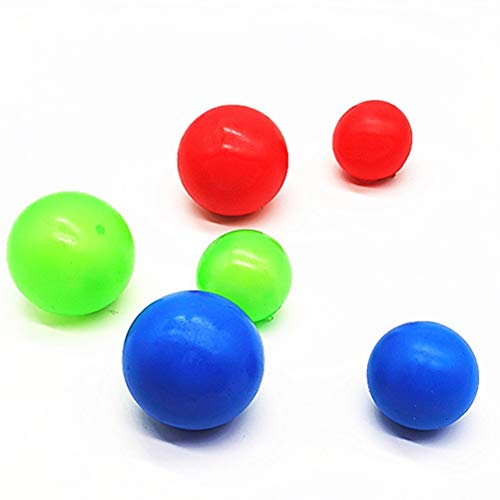 Stecto 5pcs Bola Antiestrés, Stress Ball, Pelotas Antiestres, Squishy Ball Alivia estrés, Bolas de Pared pegajosas de Malabares Luminosas Bolas de Juguetes de descompresión para niños Adultos