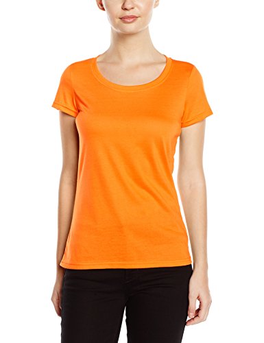 Stedman Apparel Active Cotton Touch/ST8700, Camiseta de deporte para Mujer, Naranja (Cyber Orange), 40 (Talla del Fabricante: Medium)