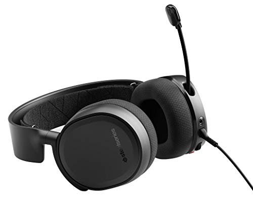 SteelSeries Arctis 3 - Auriculares de Juego Multiplataforma para PC, Playstation 4, Xbox One, Nintendo Switch, RV, Android y iOS, Negro