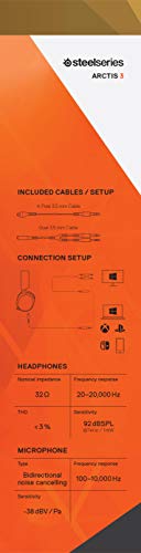 SteelSeries Arctis 3 - Auriculares de Juego Multiplataforma para PC, Playstation 4, Xbox One, Nintendo Switch, RV, Android y iOS, Negro SteelSeries Arctis 3 - Auriculares de Juego Multiplataforma para PC, Playstation 4, Xbox One, Nintendo Switch, RV, Android y iOS, Negro