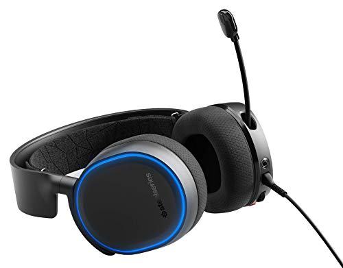 SteelSeries Arctis 5 Auriculares De Juego, Iluminados Por Rgb, Dts Headphone:X V2.0 Surround Para Pc Y PlayStation 4, Negro