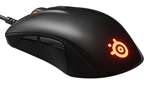 SteelSeries Rival 110 - Ratón de juego óptico, iluminación RGB, 6 botones, negro