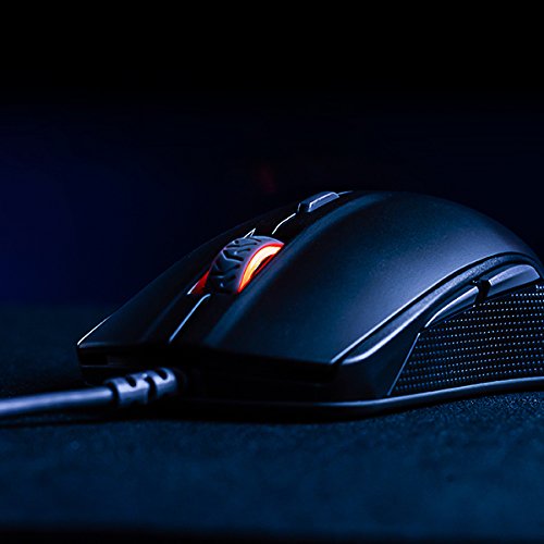 SteelSeries Rival 110 - Ratón de juego óptico, iluminación RGB, 6 botones, negro