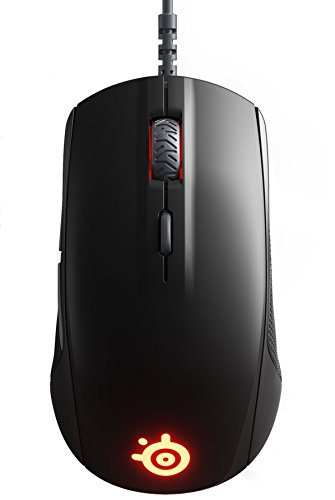 SteelSeries Rival 110 - Ratón de juego óptico, iluminación RGB, 6 botones, negro