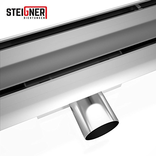 STEIGNER Desagüe de Ducha Lineal 60 cm SDR90 Berlin Canalón Acero Inoxidable sifón Metálico STEIGNER Desagüe de Ducha Lineal 60 cm SDR90 Berlin Canalón Acero Inoxidable sifón Metálico