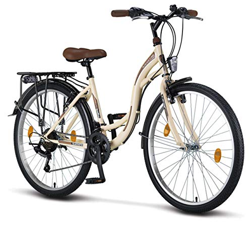 STELLA Bicicleta para Mujer, 26 Pulgadas Luz de Bicicleta Shimano 21 Marchas Ciclismo Niña Mujer Niña Infantil Florencia Amsterdam Bicicleta Hollanda Retro Bicicleta Infantil Bicicleta STELLA Bicicleta para Mujer, 26 Pulgadas Luz de Bicicleta Shimano 21 Marchas Ciclismo Niña Mujer Niña Infantil Florencia Amsterdam Bicicleta Hollanda Retro Bicicleta Infantil Bicicleta
