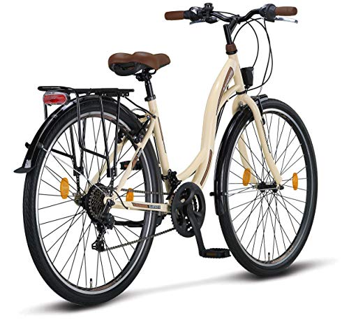 STELLA Bicicleta para Mujer, Pulgadas 28" Luz de Bicicleta Shimano 21 Marchas Ciclismo Niña Mujer Niña Infantil Florencia Amsterdam Bicicleta Hollanda Retro STELLA Bicicleta para Mujer, Pulgadas 28" Luz de Bicicleta Shimano 21 Marchas Ciclismo Niña Mujer Niña Infantil Florencia Amsterdam Bicicleta Hollanda Retro