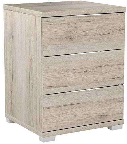 Stella Trading Universal Mesilla de Noche, Madera, San Remo Hell, 42 x 46 x 61 cm