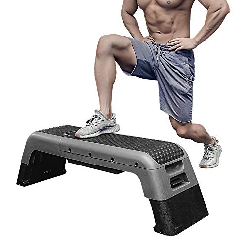 Step de Aeróbic Plataforma de Fitness aeróbico Ejercicio Paso a Paso Paso Plataforma Mancuernas Banco Multifuncional Pasos de Cardio (Color : Black, Size : 120x30x35cm)