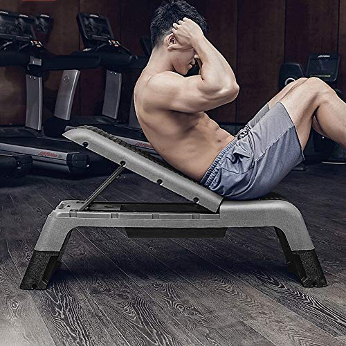 Step de Aeróbic Plataforma de Fitness aeróbico Ejercicio Paso a Paso Paso Plataforma Mancuernas Banco Multifuncional Pasos de Cardio (Color : Black, Size : 120x30x35cm)