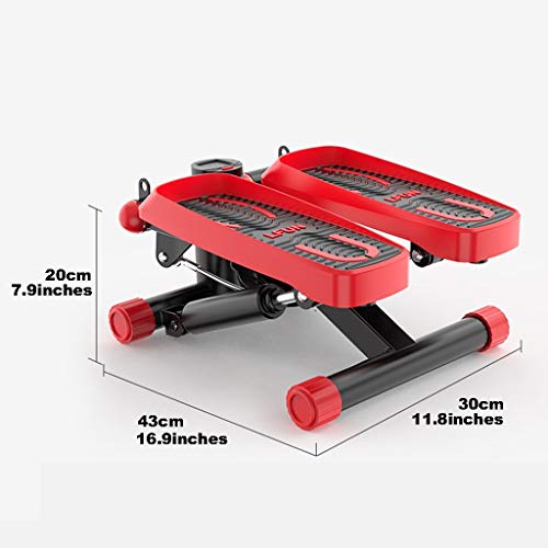 Stepper Cardio Fitness Mudo Stepper Fitness Equipo De Fitness para El Hogar Ajustable Máquina De Escalada (Color : Red, Size : 30 * 43 * 20cm)