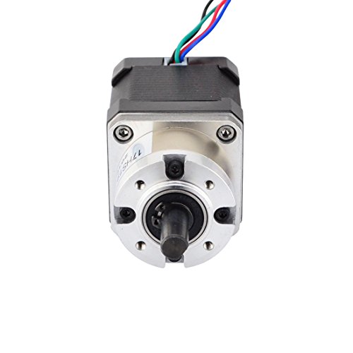 STEPPERONLINE Nema 17 - Motor paso a paso (48 mm de diámetro, 8 mm de diámetro, con relación de transmisión 5: 1, engranaje planetario para impresora 3D, brazo robot, fresadora CNC)